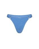 The front of the Alfred Brazilian bottom in blue crinkle on a white background.