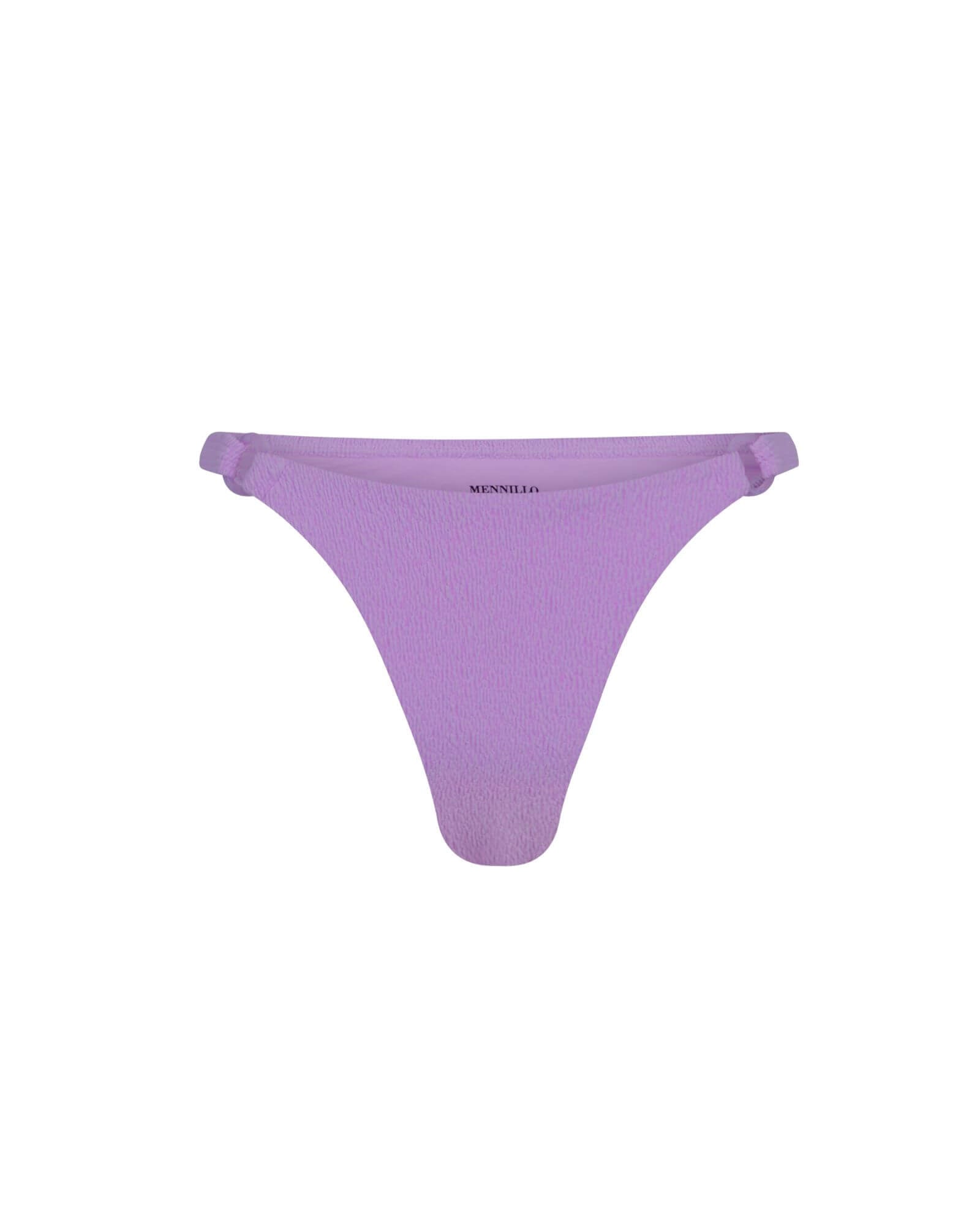 The front of the Alfred bottom in purple crinkle on a white background.