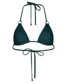 The front of the Aspen top in green rib on a white background.