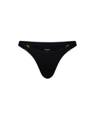 The front of the Alfred Brazilian bottom in black crinkle on a white background.