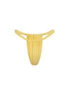 The front of the Eve Brazilian bottom in baby yellow on a white background.