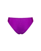 The back of the Kelly Brazilian bottom in shiny plum on a white background.