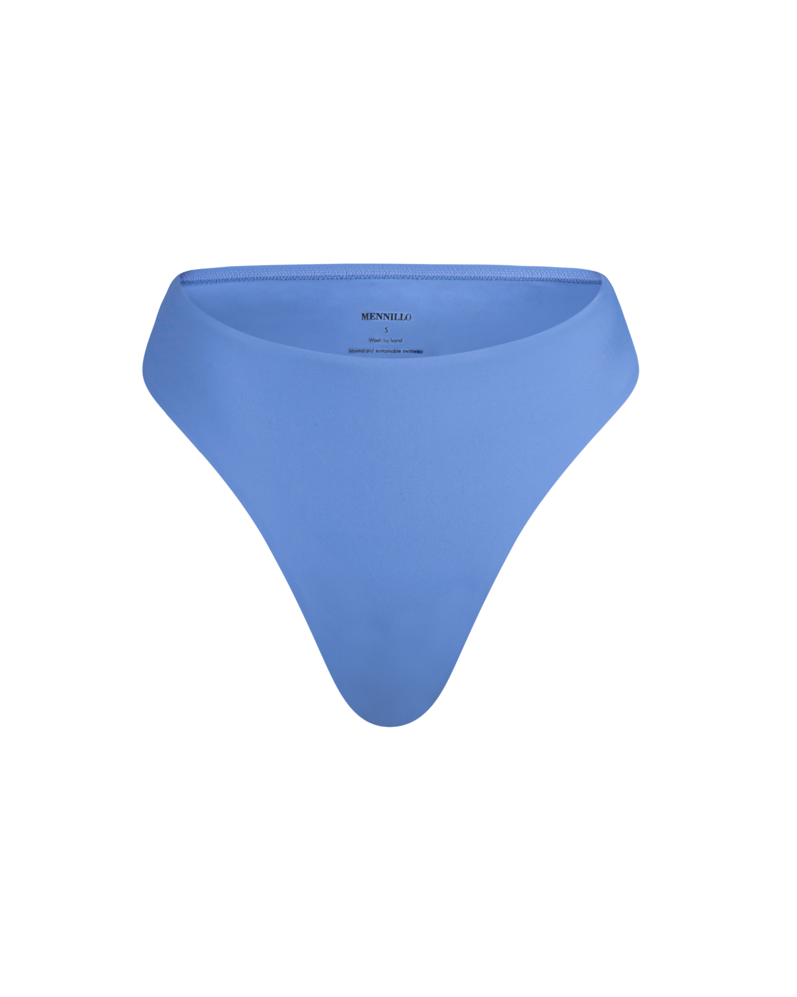 The front of the Marina Brazilian bottom in lavender blue on a white background.