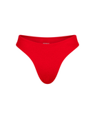 The front of the Marina Brazilian bottom in red crinkle on a white background.