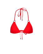 The front of the Aspen top in red rib on a white background.