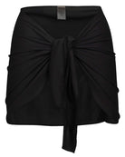 The front of the Arya sarong in black rib on a white background.